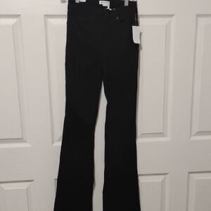 Good American Classic Slim Bootcut High Rise Slim Fit Black Jeans, Size 10